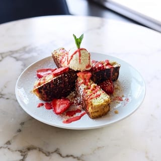 1/2 Strawberry Shortcake Stuffed French Toast